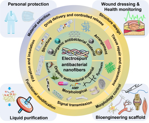 青岛大学于冰教授&枣庄学院丛海林教授团队：电纺抗菌纳米纤维在生物医学领域的研究进展与应用前景